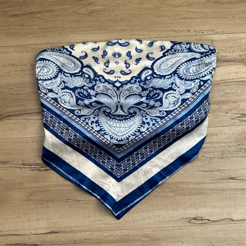 Bandana print tube top